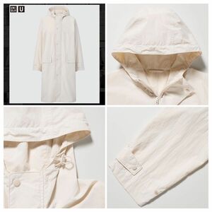 未使用タグ付き uniqlo u ポケッタブルロングコート XL ユニクロ ナチュラル