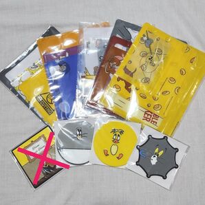 【新品】トムとジェリー 8点セット ハッピーくじ ラバーコースター ジッパーバッグセット Happyくじ