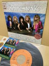 PROMO！美盤7''！ホワイトスネイク Whitesnake / Is This Love (Edit. Version) CBS 10SP 1066 見本盤 SAMPLE 1987 JAPAN NM w/ STICKER！_画像1