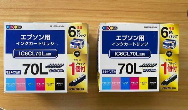 【新品】いろはink エプソン用 インクカートリッジ IC6CL70L互換インク IRH-E70L-6P 6色パック＋ブラック1個