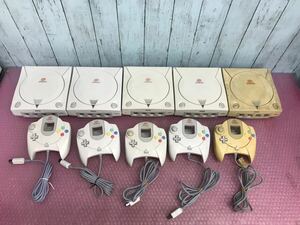 SEGA Dreamcast HKT-3000 /HKT-7700 コントローラー　本体5点/コントローラ 5点　計10点まとめ　動作未確認　中古現状品　(140s)