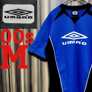 90s 00s【UMBRO】アンブロ プリント 半袖 ゲームシャツ Tシャツ M