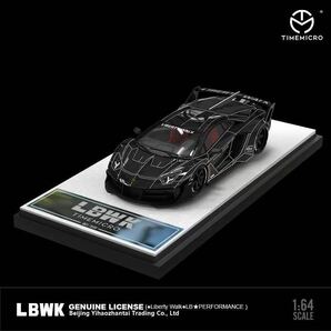 1/64 timemicro ランボルギーニ アヴェンタドール LP700 GT EVO LBWK 黒の画像1