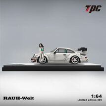 1/64 TPC ポルシェ RWB 964 白　フィギュア付き_画像2