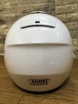 SHOEI NEO TEC システムヘルメット メタリックホワイト色 インナーバイザー装備 2016/03製造品 57ｃｍ Mサイズ_画像8