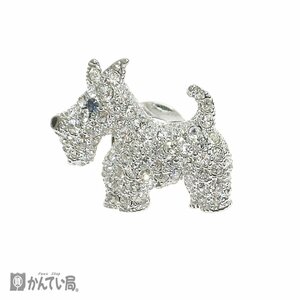 VENDOME BOUTIQUE ヴァンドームブティック シュナウザー 犬 ブローチ ピンブローチ キラキラ アクセサリー ファッションのワンポイントに☆