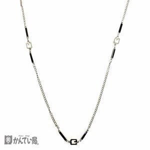 GIVENCHY ジバンシー Gロゴ シルバーカラー ロング ネックレス レディース アクセサリー 全長：約72ｃｍ クリックポスト発送