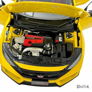 AUTOart 1/18 HONDA CIVIC ホンダ シビック タイプR（FK8）リミテッド エディション サンライトイエローⅡ ミニカー 模型 コレクション 車の画像9