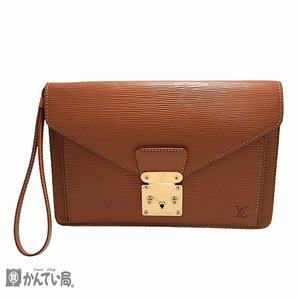 LOUIS VUITTON ルイヴィトン エピ セリエ ドラゴンヌ M52618 ブラウン クラッチバッグ セカンドバッグ ゴールド金具 ホック開閉式の画像1