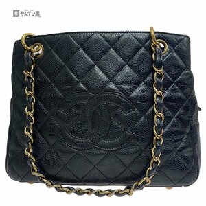 CHANEL シャネル マトラッセ チェーンショルダー プチタイムレス トート キャビアスキン ブラック 黒 ショルダーバッグ ミニトート ロゴ