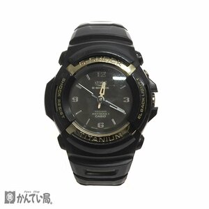 1円～ 不動品 CASIO カシオ G-SHOCK TITANIUM GS-500 メンズ 腕時計 アナデジ ブラック×ゴールド 黒×金 ジーショック 現状販売品 時計