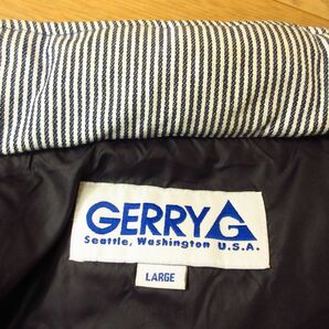 〇GERRY ジェリー◆ダウンベスト アウトドア キャンプ 秋冬 あたたかい！◆メンズ ヒッコリー Lサイズ◆A4194の画像9