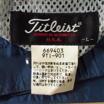 ◎使用少なめ！Titleist タイトリスト◆ゴルフ レインパンツ 雨具 裏メッシュ サイドジップ 撥水 軽量◆メンズ 青 Lサイズ◆P4336_画像9