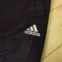 ◎使用少なめ！adidas GOLF アディダスゴルフ◆厚手ナイロンパンツ 裏地付き 立体裁断 秋冬！◆メンズ 黒x白 Lサイズ◆P4436_画像4