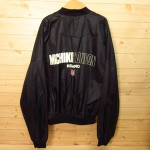 ◎美品！ミチコロンドン MICHIKO LONDON 当時物◆ナイロンジャケット MA-1 ヴインテージ◆メンズ 黒 フリーサイズ◆A4294