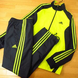 ◎美品！S 上下セット！adidas アディダス◆ジャージジャケット&ナイロンパンツ◆メンズ 紺x黄◆B3590