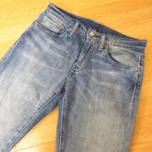 ◎使用少なめ！Levi's 511 リーバイス◆デニムパンツ スリム スキニー ストレッチ ジーンズ ヴィンテージ加工◆メンズ 青 W28 L32◆P4383_画像4