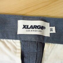 ◎美品！XLARGE エクストララージ◆ワークパンツ チノパン ストリート スケボー スケーター ワッペン◆メンズ 青系 30 M相当◆P4372_画像8