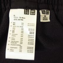 ◎使用少なめ！UNIQLO ユニクロ XL 2本セット◆厚手ナイロンパンツ 裏フリース 暖パン 防寒◆レディース 黒xオリーブ◆C1290_画像5