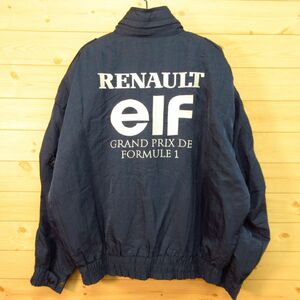 ◎希少！elf エルフ ルノー RENAULT 当時物◆レーシングジャケット F1 ユニフォーム ヴィンテージ◆メンズ 紺 Lサイズ◆A4426