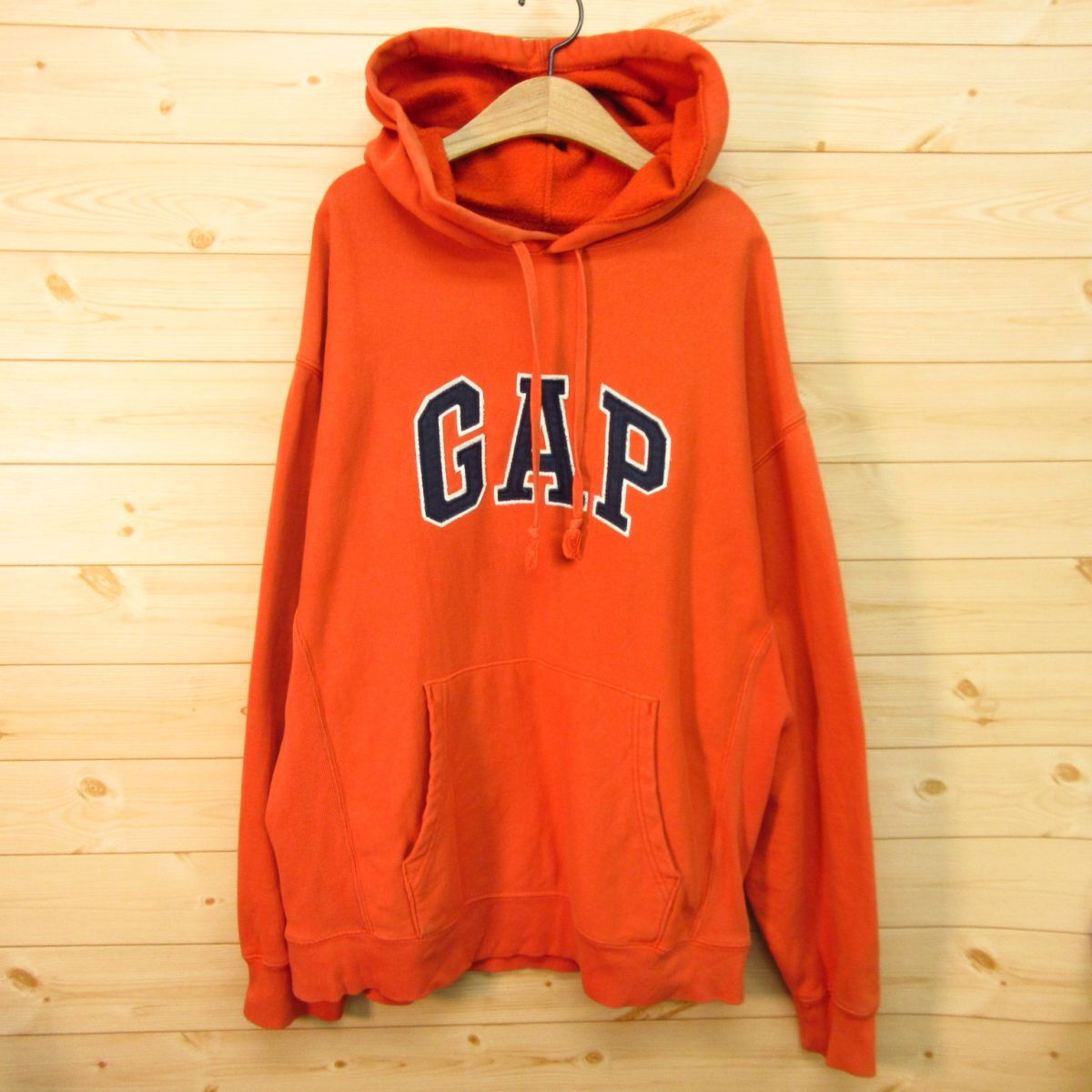 有名ブランド リバースウィーブ GAP old 90's パーカー 希少 オレンジ