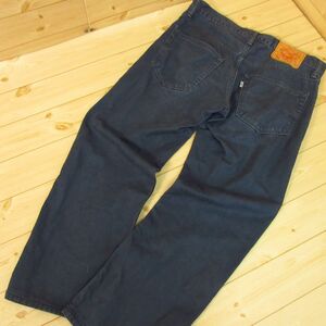 ◎Levi's 502 リーバイス 白タブ◆カラーデニムパンツ レギュラーテーパード ワークパンツ丈短め！◆メンズ 紺 W32 L33インチ◆P4578