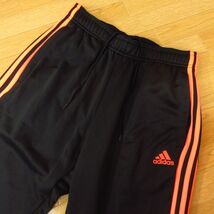 ◎美品！L 上下セット！adidas アディダス◆ウィンドジャケット&テーパードパンツ◆メンズxオレンジ◆B3737_画像6