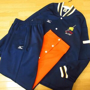 ◎美品！2XL 上下セット！栃木 バスケ MIZUNO ミズノ◆セットアップ ジャージ / ジャケット&パンツ ユニフォーム 支給品◆メンズ 紺◆B3709