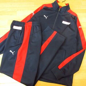 ◎美品！XL 上下セット！PUMA プーマ◆セットアップ ジャージ / ジャケット&パンツ ユニフォーム◆メンズ 紺◆B3708