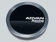 【メーカー取り寄せ】ADVAN Racing センターキャップ FULL FLAT グロスブラック 直径:73ミリ 4個セット