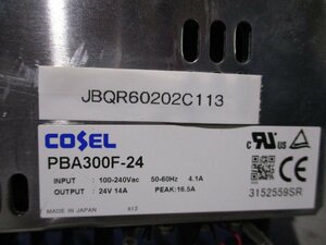 中古 COSEL PBA300F-24 スイッチング電源 AC 100-240VAC 4.1A DC 24V 14A (JBQR60202C113)