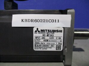 中古MITSUBISHI HC-MFS43 AC Servo Motor ACサーボモーター(KBDR60221C011)