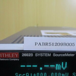 中古 KEITHLEY SYSTEM SOURCE METER 2602B 通電OK (PABR51209B005)の画像2