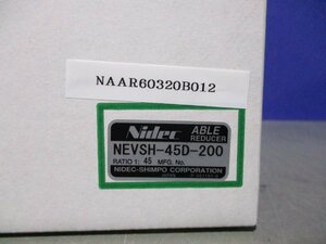 新古 NIDEC SHIMPO ABLE REDUCER NEVSH-45D-200 (NAAR60320B012)