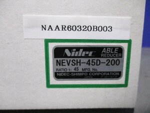 新古 NIDEC SHIMPO ABLE REDUCER NEVSH-45D-200 (NAAR60320B003)