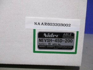 新古 NIDEC SHIMPO ABLE REDUCER NEVSH-45D-200 (NAAR60320B002)