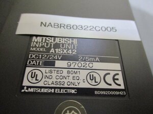 中古 MITSUBISHI INPUT UNIT A1SX42 入力ユニット 4個 (NABR60322C005)