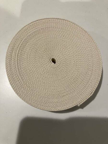綿テープ　生成り　２ミリ厚　３８ミリ巾　１０ｍ巻