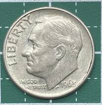 【銀貨】ワンダイム 5枚(D)1959 1960 1961 1963 1964 各1枚 LIBERTY UNITED STATES OF AMERICA ONE DIME（10セント）_画像9