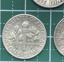 【銀貨】ワンダイム 5枚(D)1959 1960 1961 1963 1964 各1枚 LIBERTY UNITED STATES OF AMERICA ONE DIME（10セント）_画像10