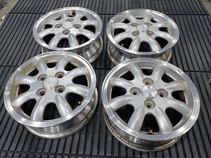 * rare * rare * Daihatsu * original *13 -inch * aluminium wheel *13×4.5J*4 hole *100+45*4 pcs set *8ps.@ spoke!