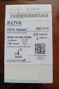 血球計算　KOVA glasstic slide 10 with grids 