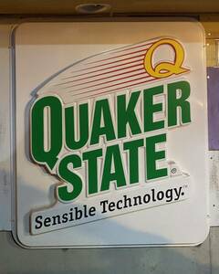 クエーカーステイト　quaker state ビンテージ　看板　ガレージ