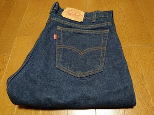 ◯90S リーバイス 505 W36×L30 ゴールデンサイズ まっ紺 Made In USA 裾上げチェーンステッチ仕上げ◯