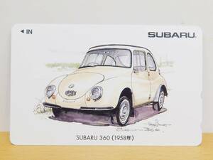 （未使用）テレカ テレホンカード　SUBARU　スバル　SUBARU 360（1958年）　50度数