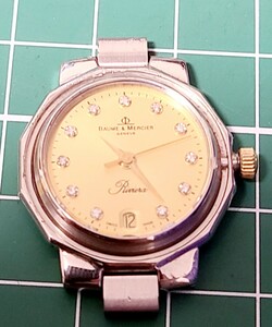 BAUME & MERCIER　5231　レディース　文字盤ダイヤ　稼働未確認　ベゼル無しジャンク品