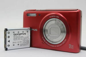 【美品 返品保証】 オリンパス Olympus Stylus VG-180 レッド 5x Wide バッテリー付き コンパクトデジタルカメラ s8792