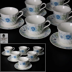 【宙】WEDGWOOD ウェッジウッド Clementine クレメンタイン カップ＆ソーサー 六客まとめて イギリス ヴィンテージ C3A45.hl.3.1.C