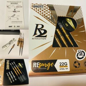 One80(ワンエイティ) R2 REVOLUTION RESURGE(リサージ) STEEL 22g　(ダーツ バレル)