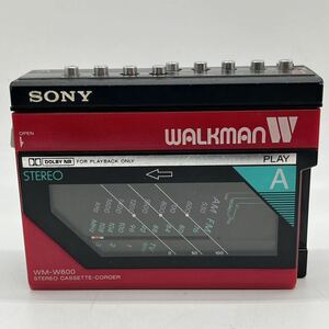 レア！SONY ソニー ウォークマン W ステレオ カセット レコーダー WM-W800 現状品 動作未確認　アンティーク　カセットウォークマン 